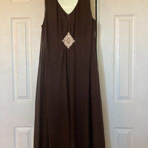 Chocolate Brown mid maxi dress